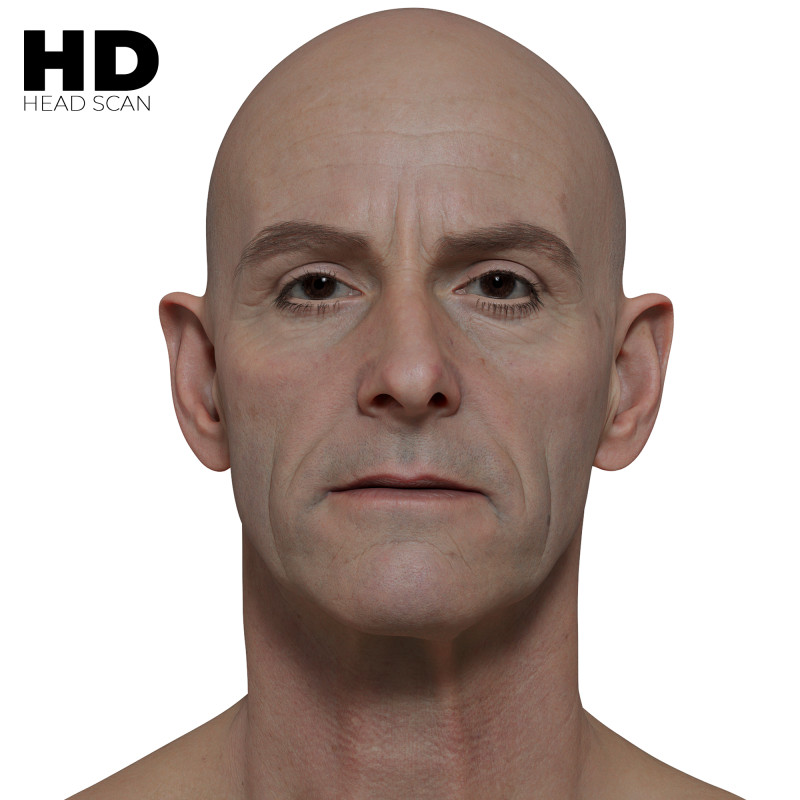 Hd Male Head Model 13